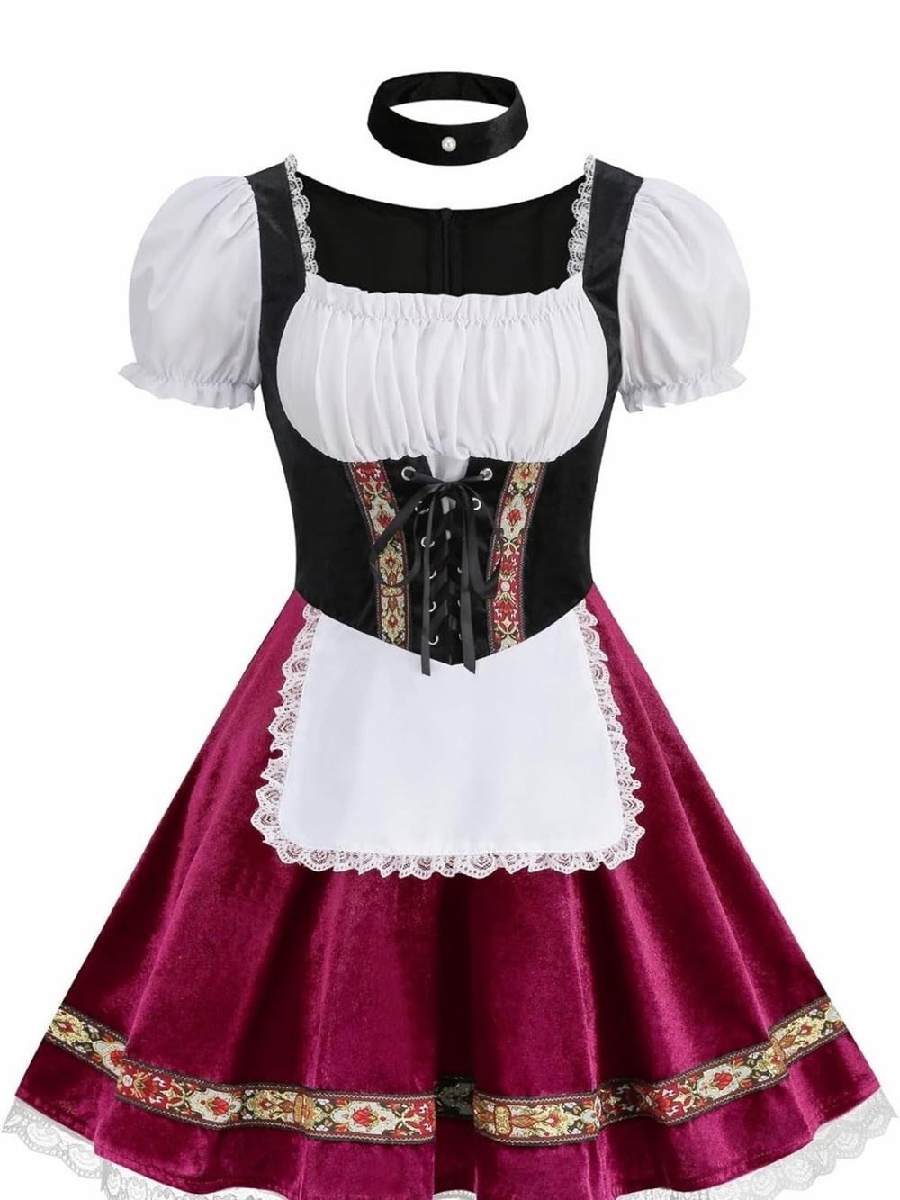 HAPNBCELE Womens Oktoberfest Costume German Bavarian Dirndl Dress XL - NEW